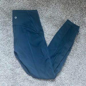 Lululemon Green/Teal Leggings with Mesh Inserts